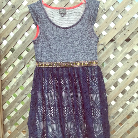 Pink and Violet dress size 8 and lime cardigan. - Picture 2 of 4